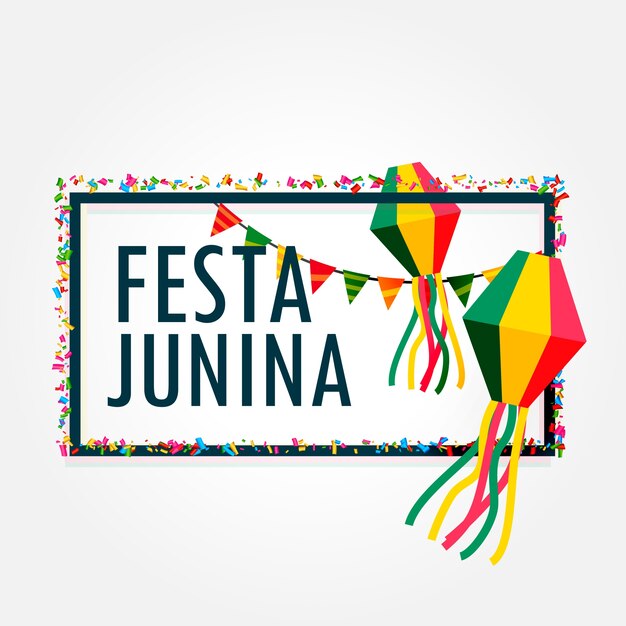 Diseño de festa junina con marco