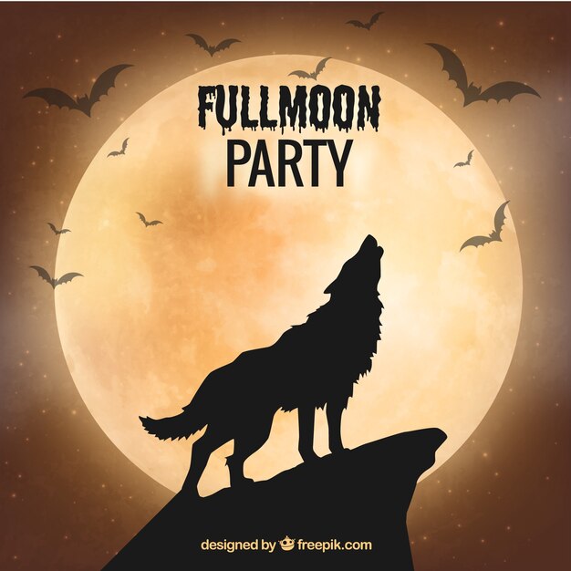 Diseño de fiesta de luna llena