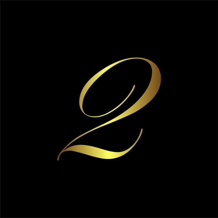 Vector gratuito diseño de la firma con gradiente de letras y números