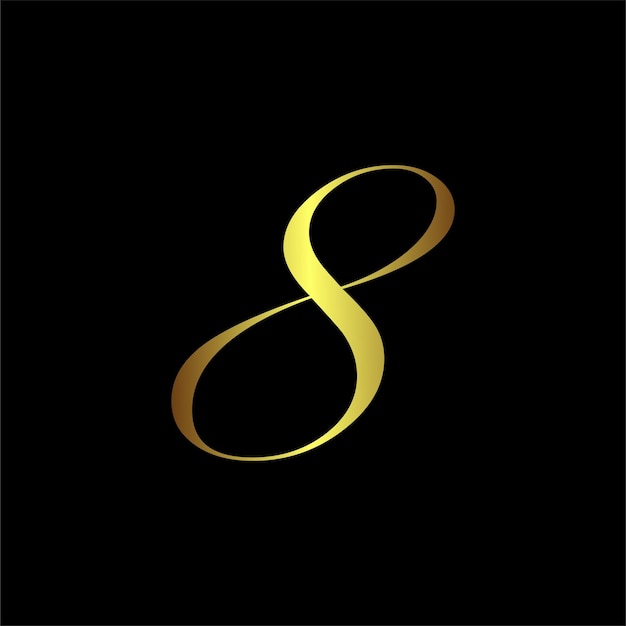 Diseño de la firma con gradiente de letras y números