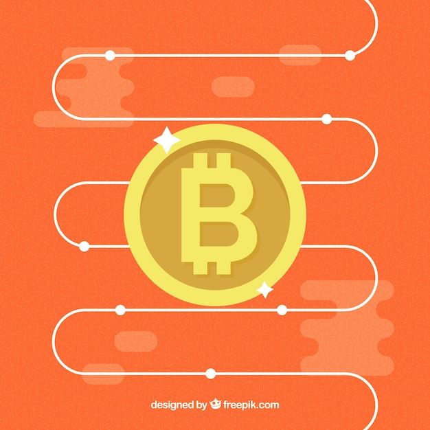 Diseño flat de bitcoin