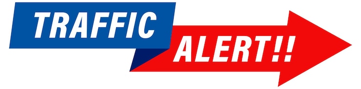 Vector gratuito diseño de flecha de alerta de tráfico en negrita