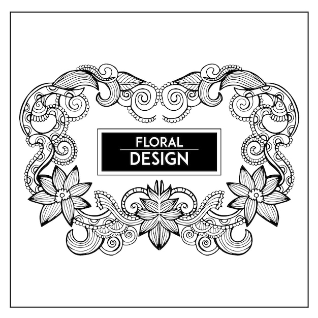 Vector gratuito diseño floral decorativo