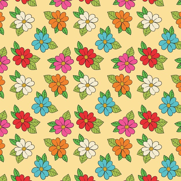 Diseño floral dibujado a mano