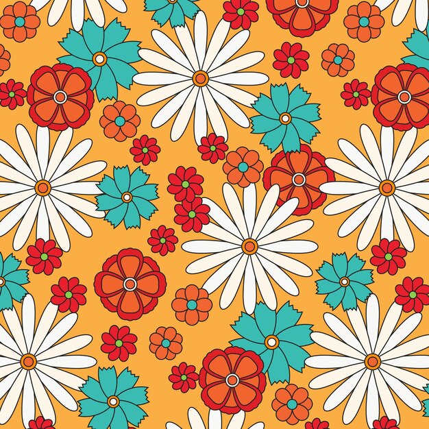 Diseño floral dibujado a mano