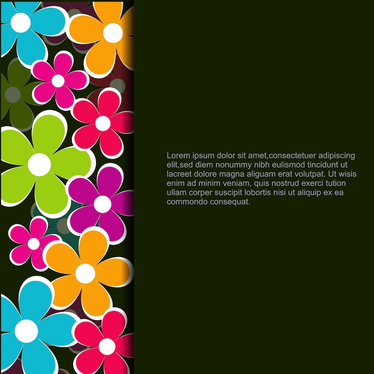 Vector gratuito diseño floral con espacio para texto