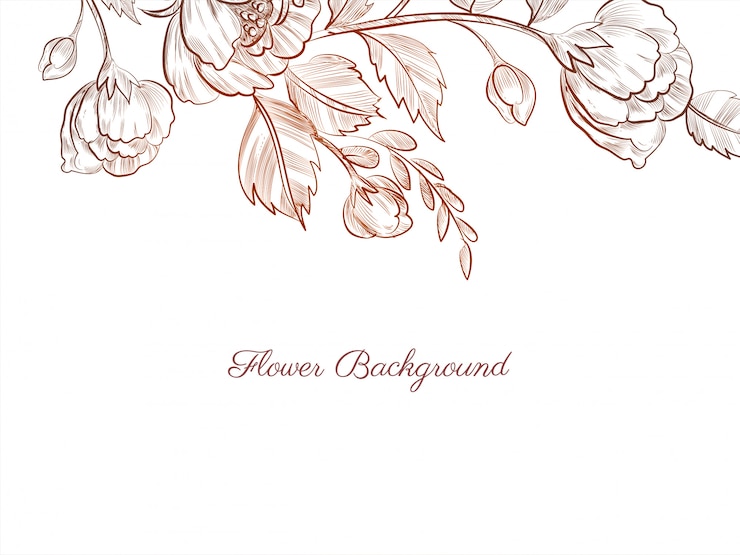 Vector gratuito diseño floral moderno elegante dibujado a mano
