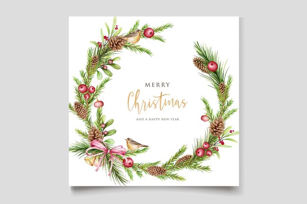diseño floral de navidad dibujado a mano