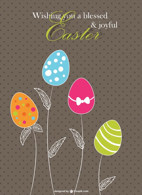 Diseño floral de Pascua vintage