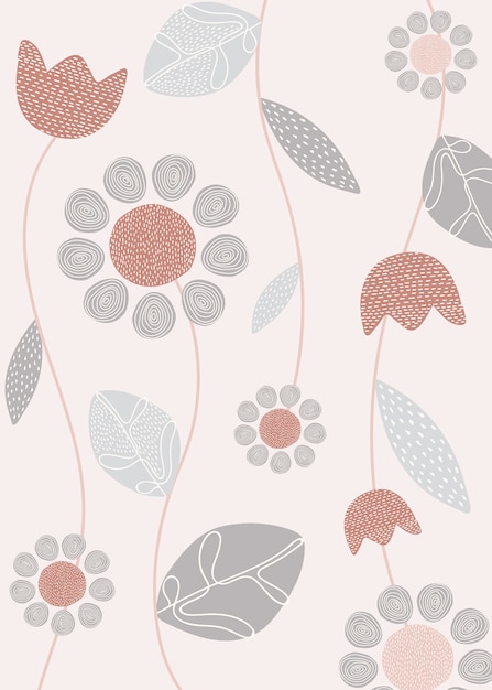 Vector gratuito diseño floral simple