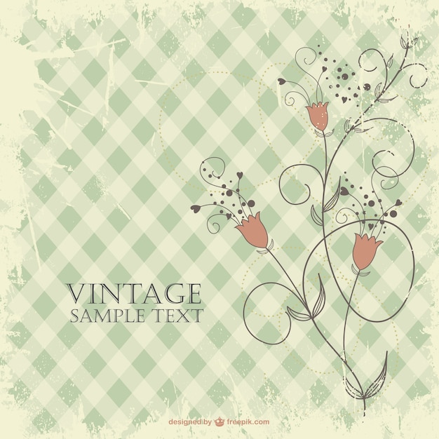 Diseño floral del vintage