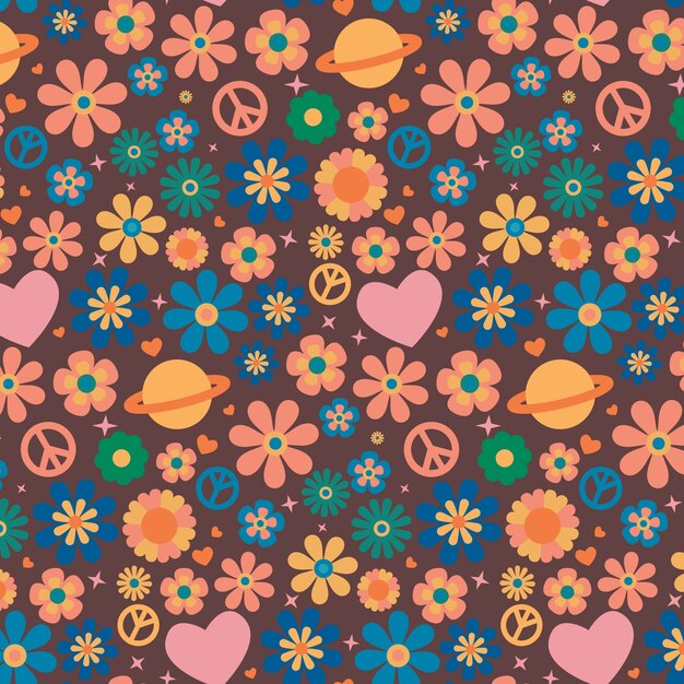 Diseño de flores dibujado a mano