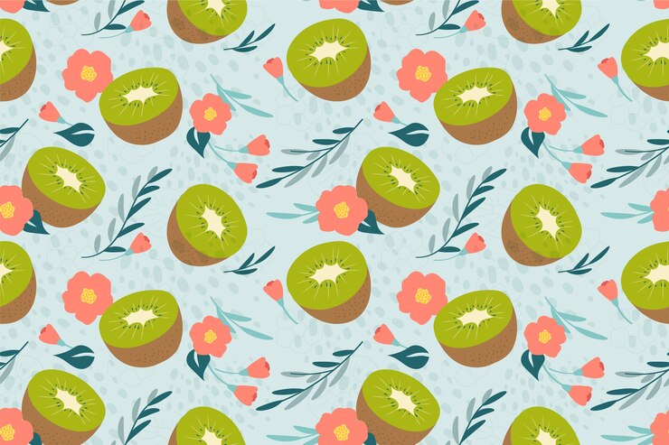 Vector gratuito diseño de flores y frutas dibujadas a mano