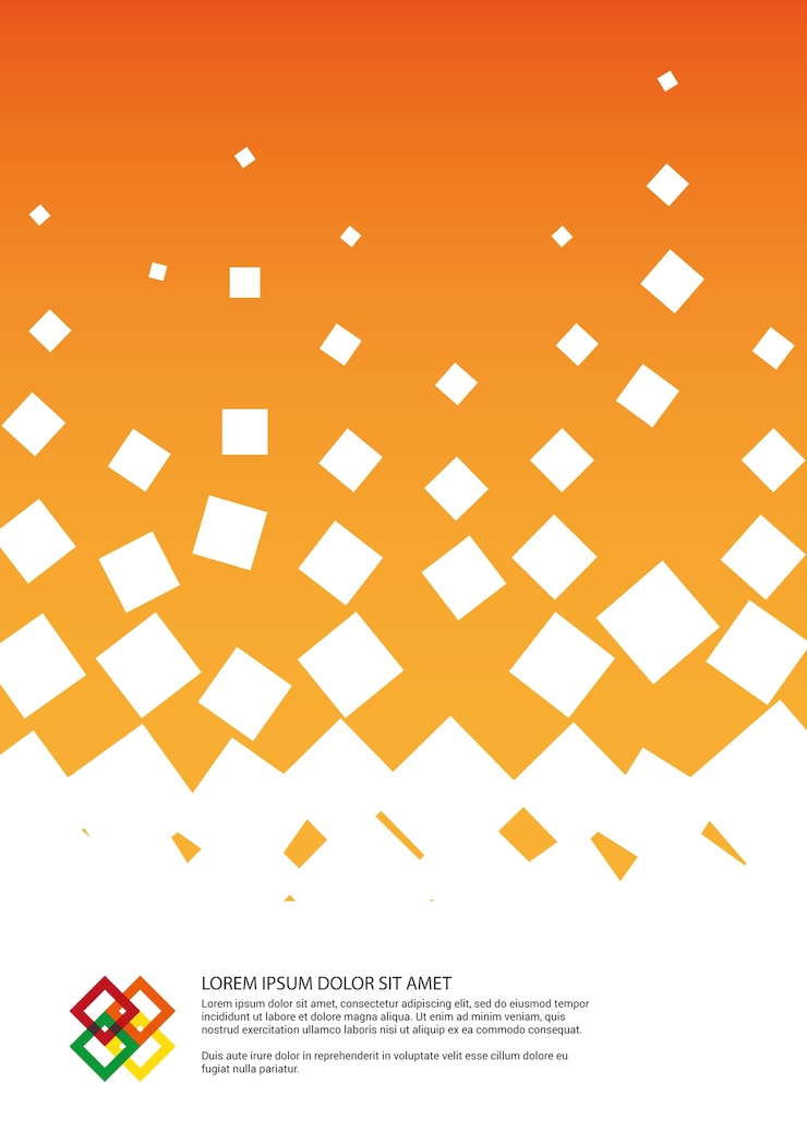 Vector gratuito diseño del folleto con cuadrados