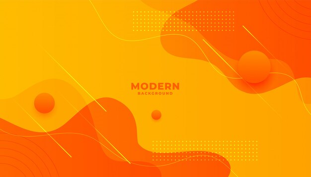 Diseño de fondo abstracto estilo minimalista amarillo y naranja