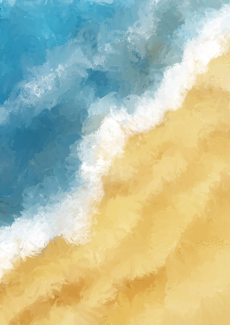 Vector gratuito diseño de fondo abstracto pintado a mano con temática de playa