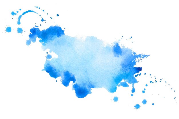 Diseño de fondo abstracto con salpicaduras de tinta de color azul de estilo grungy