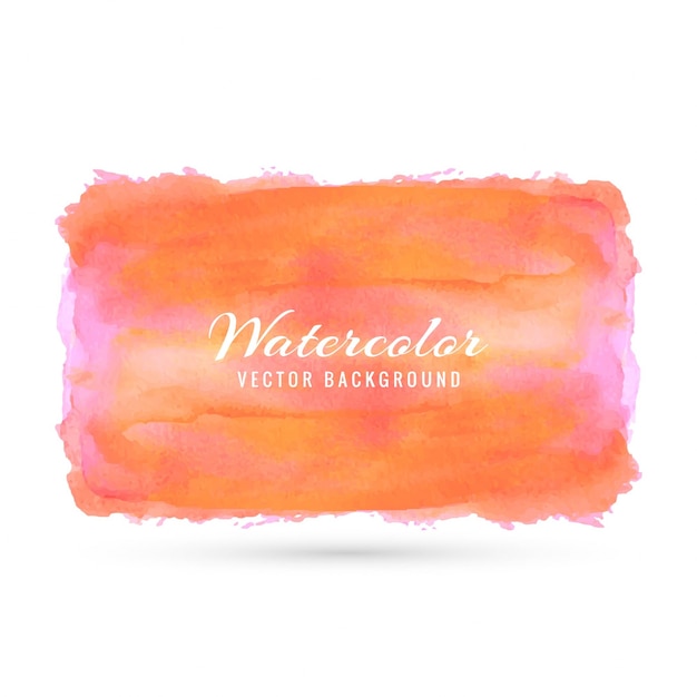 Diseño de fondo de acuarela naranja