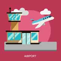 Vector gratuito diseño de fondo de aeropuerto