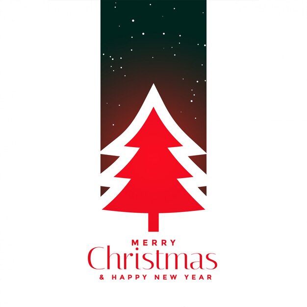 Diseño de fondo de árbol de navidad rojo