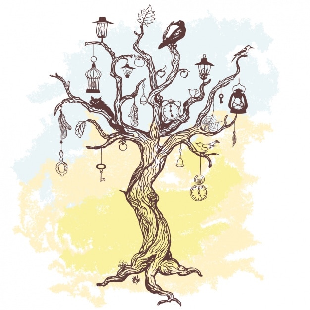 Vector gratuito diseño de fondo de árbol