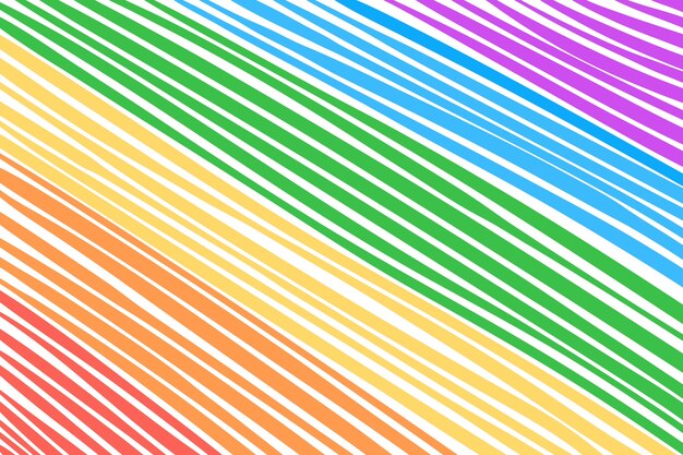Diseño de fondo de arco iris dibujado a mano