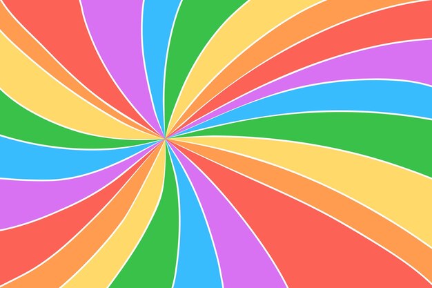 Diseño de fondo de arco iris dibujado a mano
