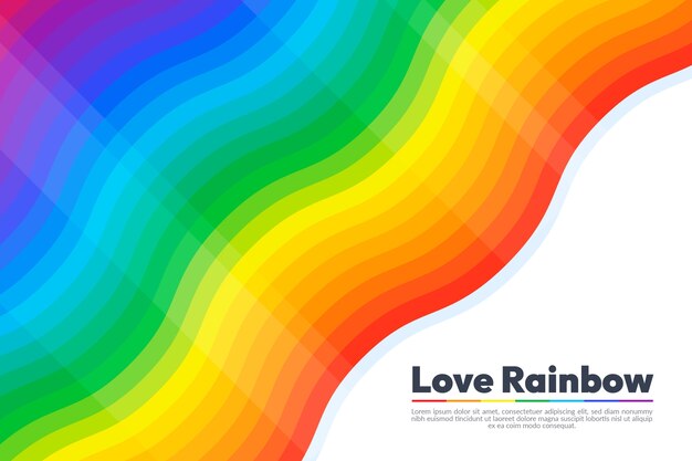 Diseño de fondo de arco iris de diseño plano