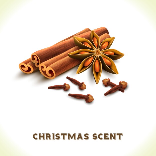 Diseño de fondo de aroma de navidad