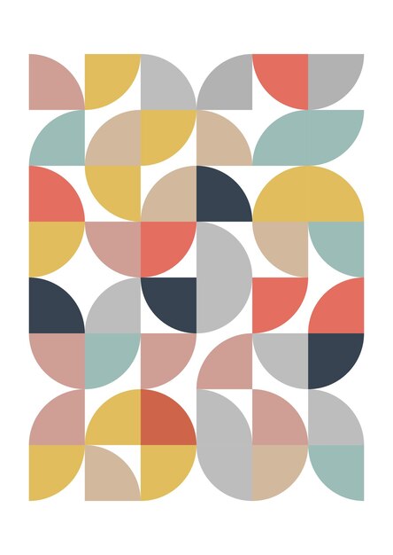 Diseño de fondo de arte de pared de estilo retro Scandi