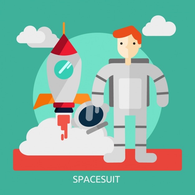 Vector gratuito diseño de fondo de astronauta