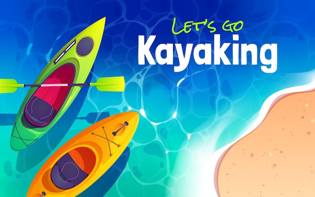 Diseño de fondo de aventura en kayak