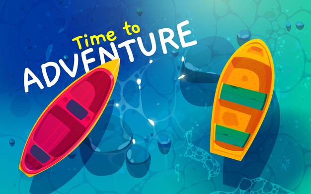 Diseño de fondo de aventura en kayak