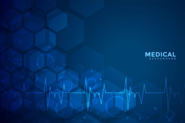 Diseño de fondo azul médico y sanitario