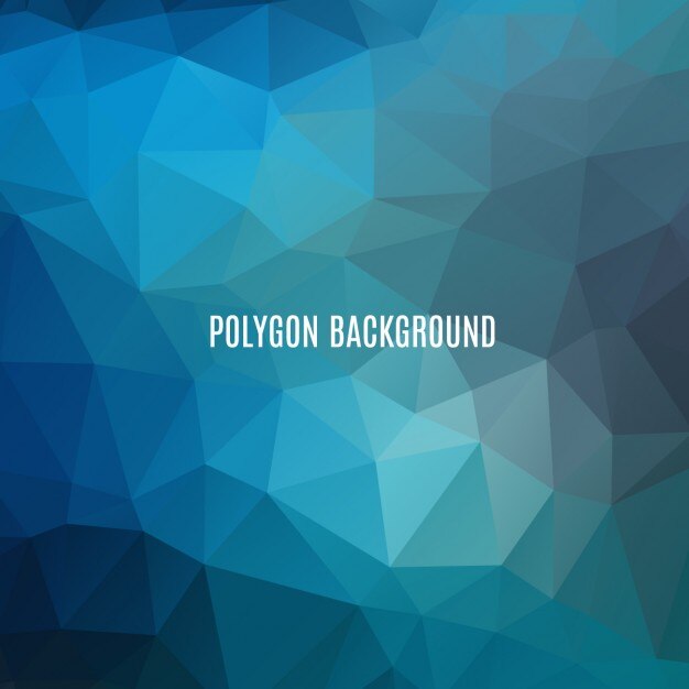 Diseño de fondo azul poligonal