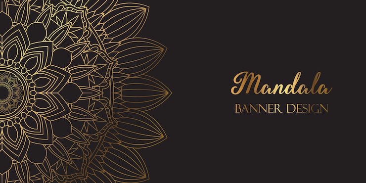 Vector gratuito diseño de fondo de banner mandala decorativo