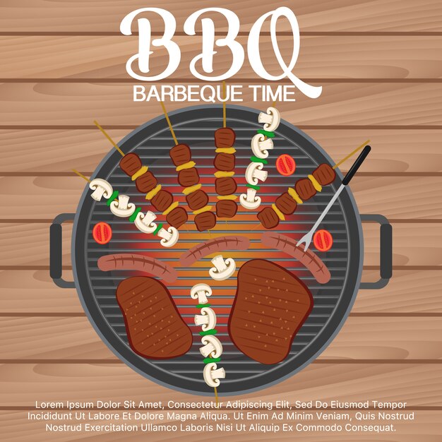 Diseño de fondo de barbacoa