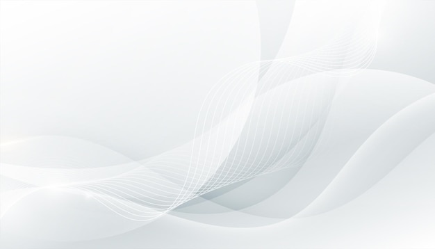 diseño de fondo blanco de línea curva abstracta y suave