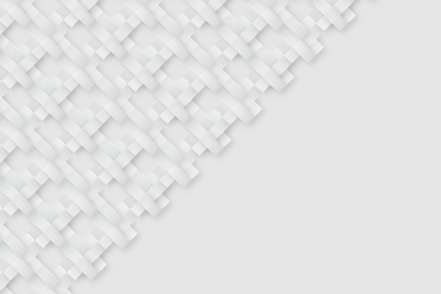 Diseño de fondo blanco en papel 3d