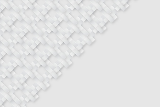 Diseño de fondo blanco en papel 3d