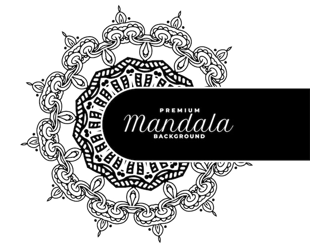 Vector gratuito diseño de fondo blanco con patrón de mandala circular de estilo étnico.