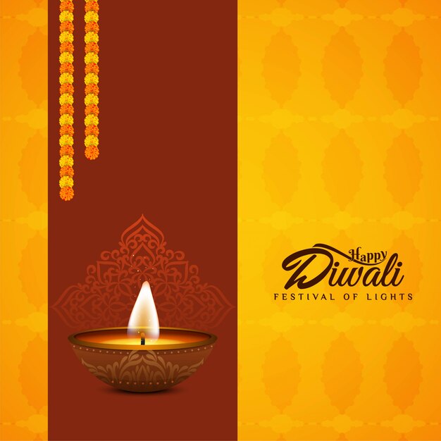 Diseño de fondo brillante religioso feliz Diwali