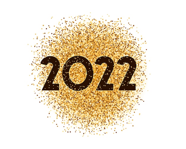 Diseño de fondo de brillo de año nuevo 2022