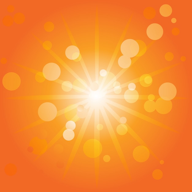 Diseño de fondo brilloso naranja bokeh