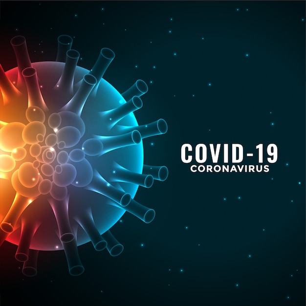 Diseño de fondo de brote pandémico de coronavirus Covid-19