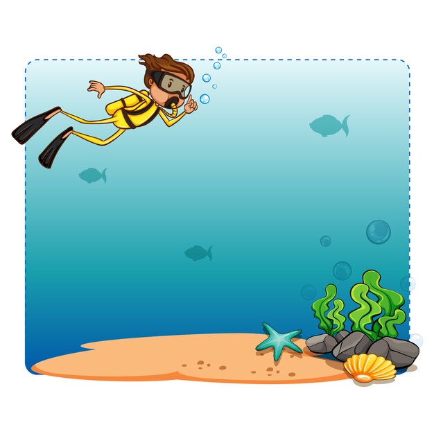 Diseño de fondo de buceo
