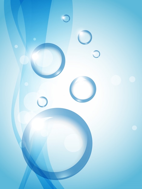 Diseño de fondo de burbuja de agua