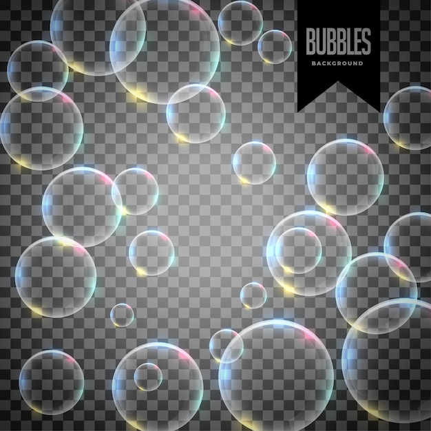 Diseño de fondo de burbujas de agua transparente