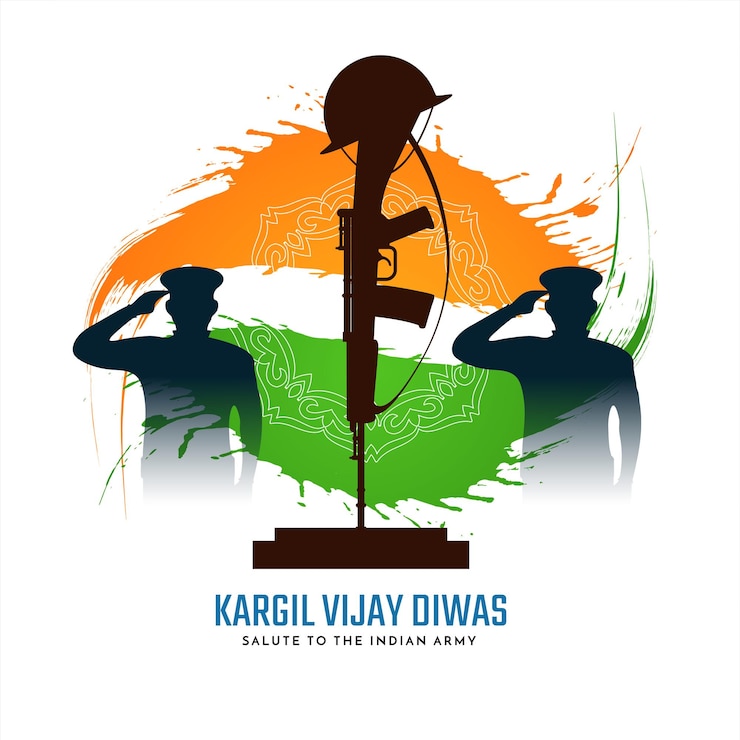 Vector gratuito diseño de fondo de celebración del 26 de julio de kargil vijiay diwas