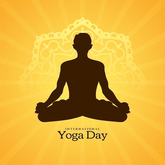 Diseño de fondo de celebración del día internacional del yoga